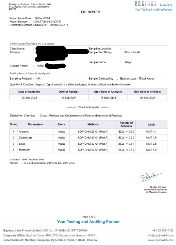 Schwermetalle. Eins der presentesten Themen bei Shilajit. Vor allem bei fälschungen aus Fernasien! Nicht mit uns! Bei Ayuqi achten wir absolute Reinheit!